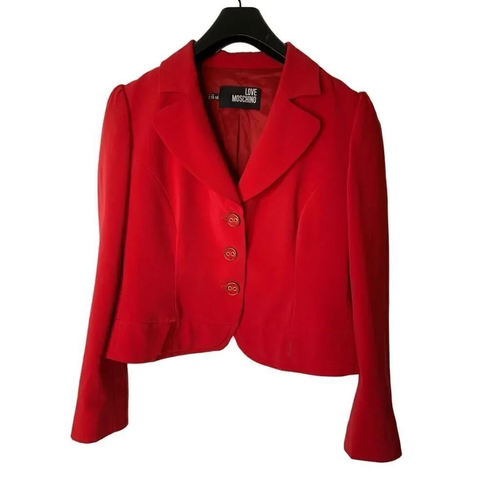 Love Moschino blazer jacket red women's size 10